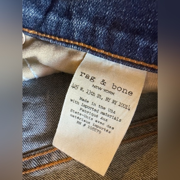 Rag & Bone Ankle Skinny Jeans - size 24 pockets zipper crop jeans - Picture 6 of 16